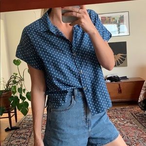 Mo:vint polka-dot shirt